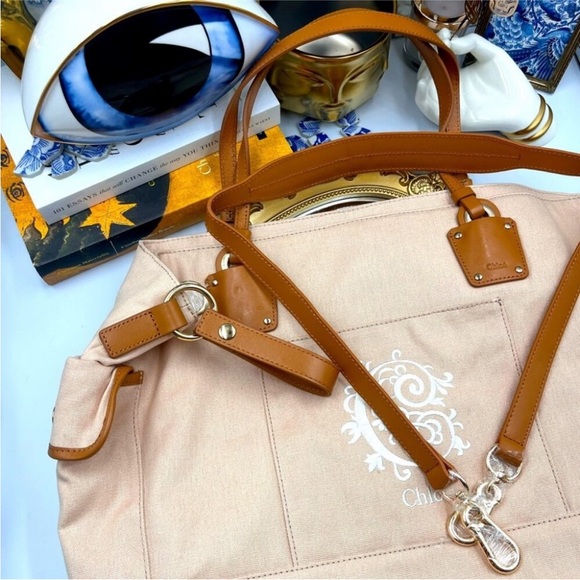 🆕 CHLOE 🧿 BNWOT Baby Canvas Changing Bag, Pink - AUTHENTICATED - Picture 4 of 15